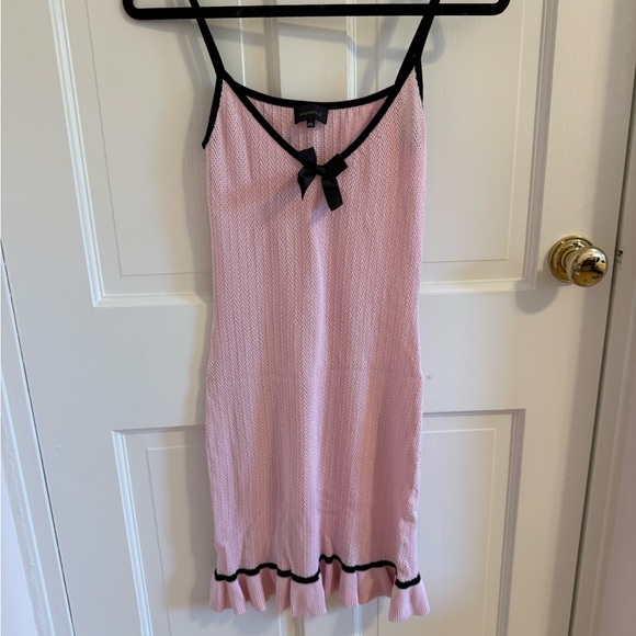 MAJORELE Alessie Mini Dress in Light Baby Pink - Picture 3 of 10